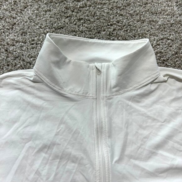 Bloq-Uv White Long Sleeve 1/4 Zip Pullover Shirt X-Large Womens Activewear - Picture 3 of 10